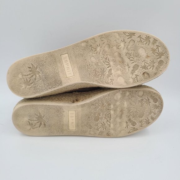 Esprit Womens Shoes 7.5 Slip On Espadrille Flat Perforated Loafer Brown Fabric - Picture 6 of 9